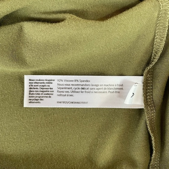 Eileen Fisher Viscose Jersey V Neck Dress in Green Size XS - Picture 5 of 6